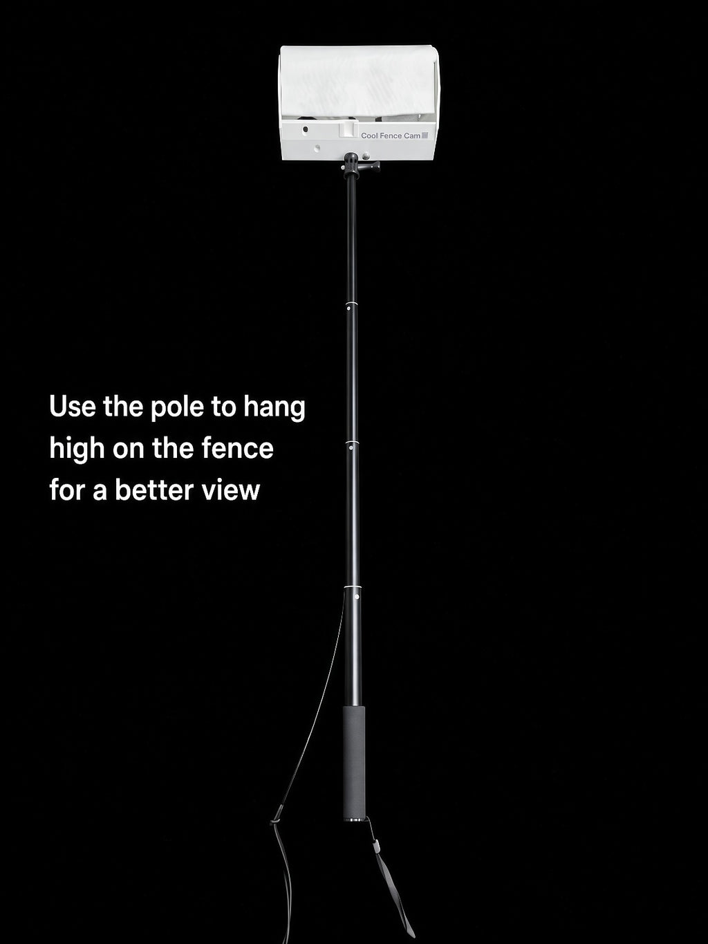 Cool Fence Cam - Chain Link Fence Phone Mount with Shade & Telescopic Pole for GameChanger Baseball/Softball, Pickleball, or Tennis